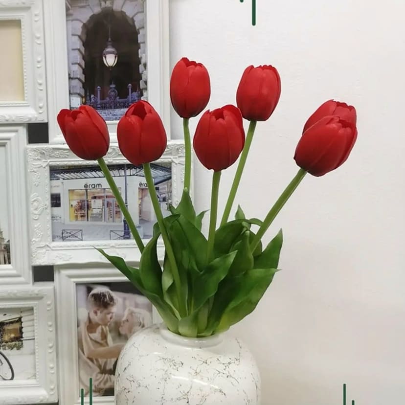 Искусственные цветы в Иваново | Цветы искусственные «Тюльпаны», красные, букет