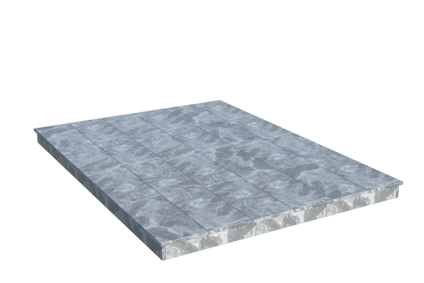 Площадки на могилу в Иваново | Площадка с вертикальной (10 см) мраморной облицовкой