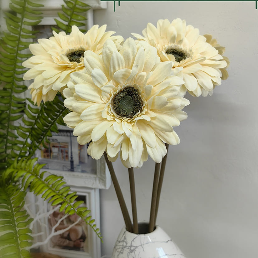 Искусственные цветы в Иваново | Цветок искусственный «Гербера», молочно-персиковая, одиночный