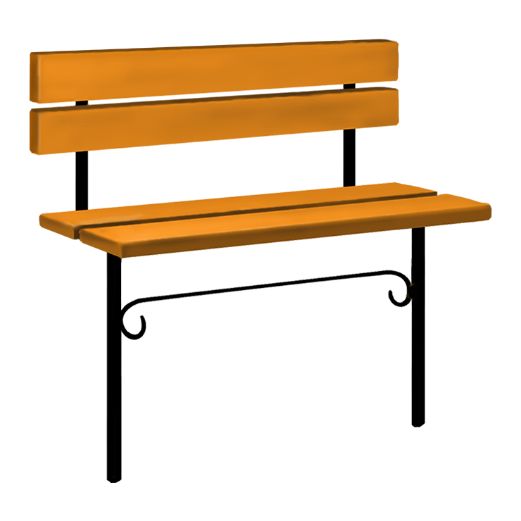 Металлические оградки, столы, скамейки в Иваново | Скамейка №4 со спинкой