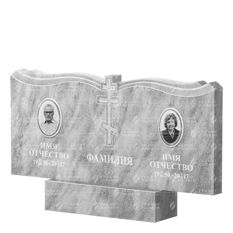 Памятники из мрамора в Иваново | Двойной мраморный памятник ФМ-262