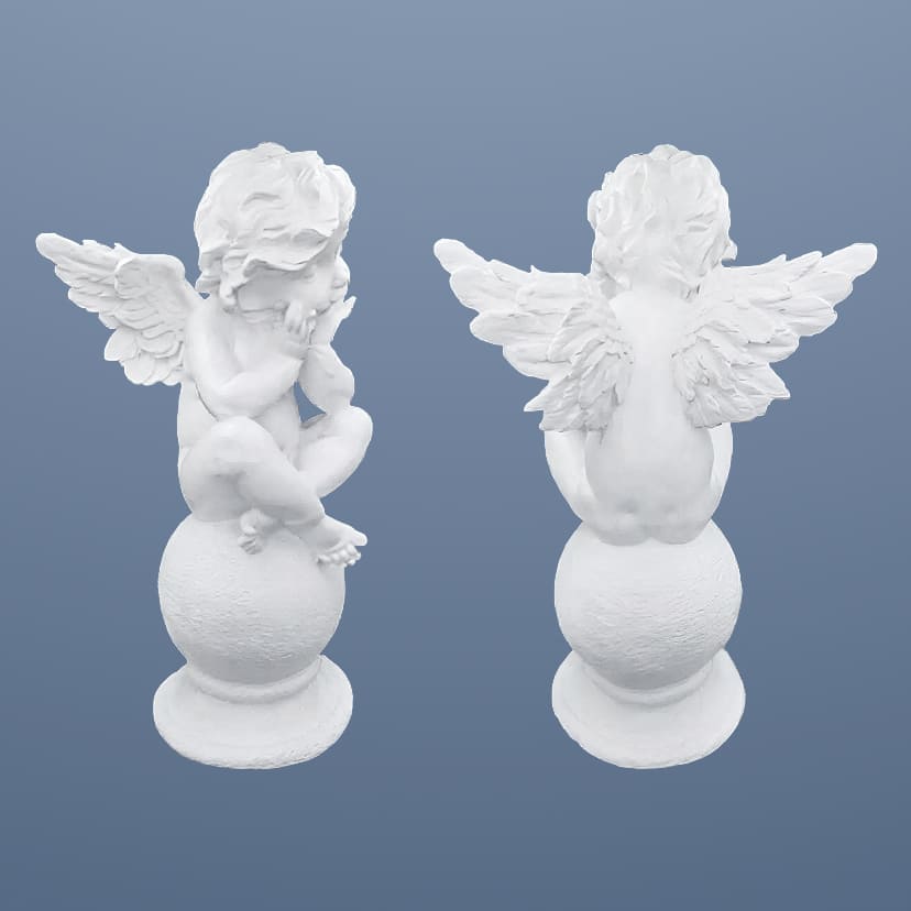 Скульптуры из искусственного мрамора в Иваново | Скульптура ангел на шаре №1