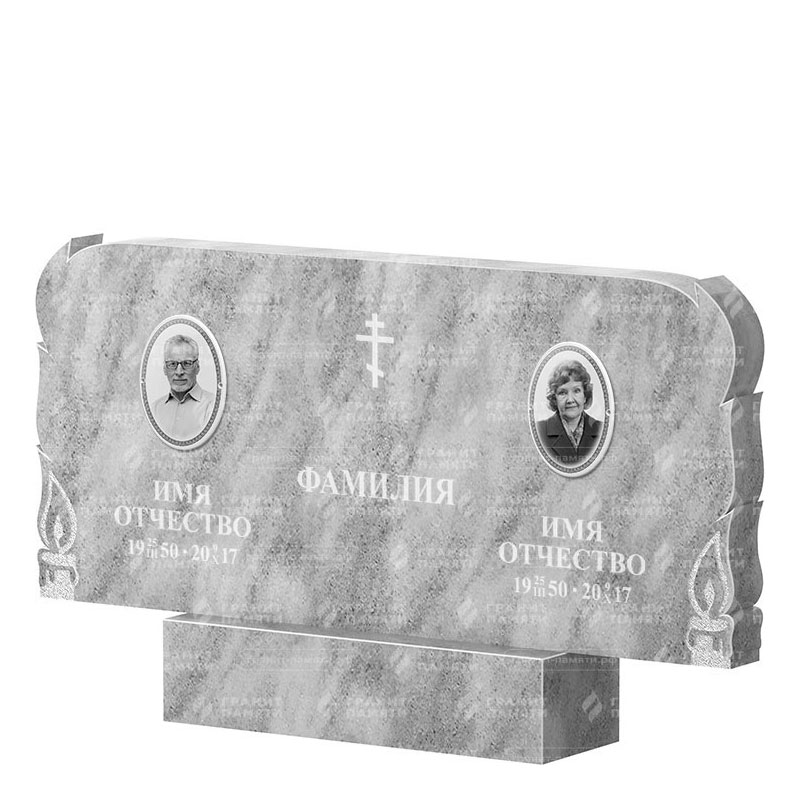 Памятники из мрамора в Иваново | Двойной мраморный памятник ФМ-133