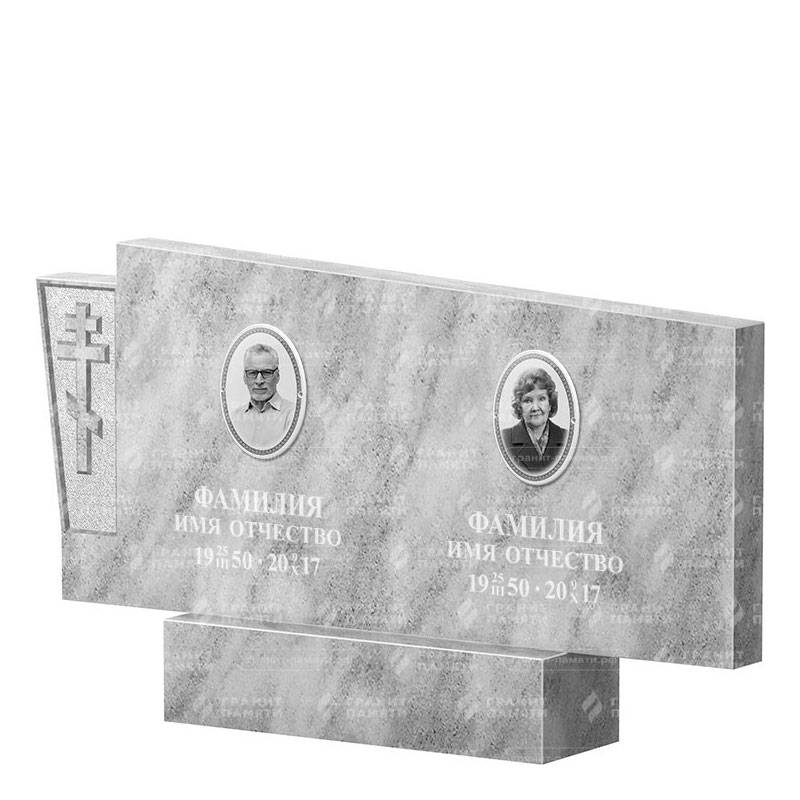 Памятники из мрамора в Иваново | Двойной мраморный памятник ФМ-137
