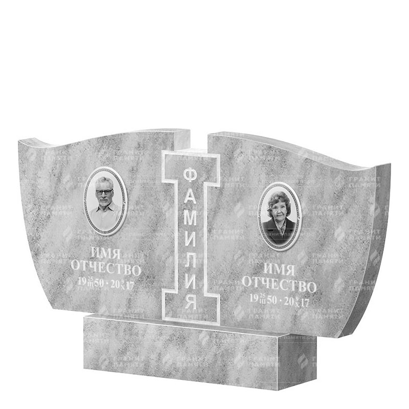 Памятники из мрамора в Иваново | Двойной мраморный памятник ФМ-138