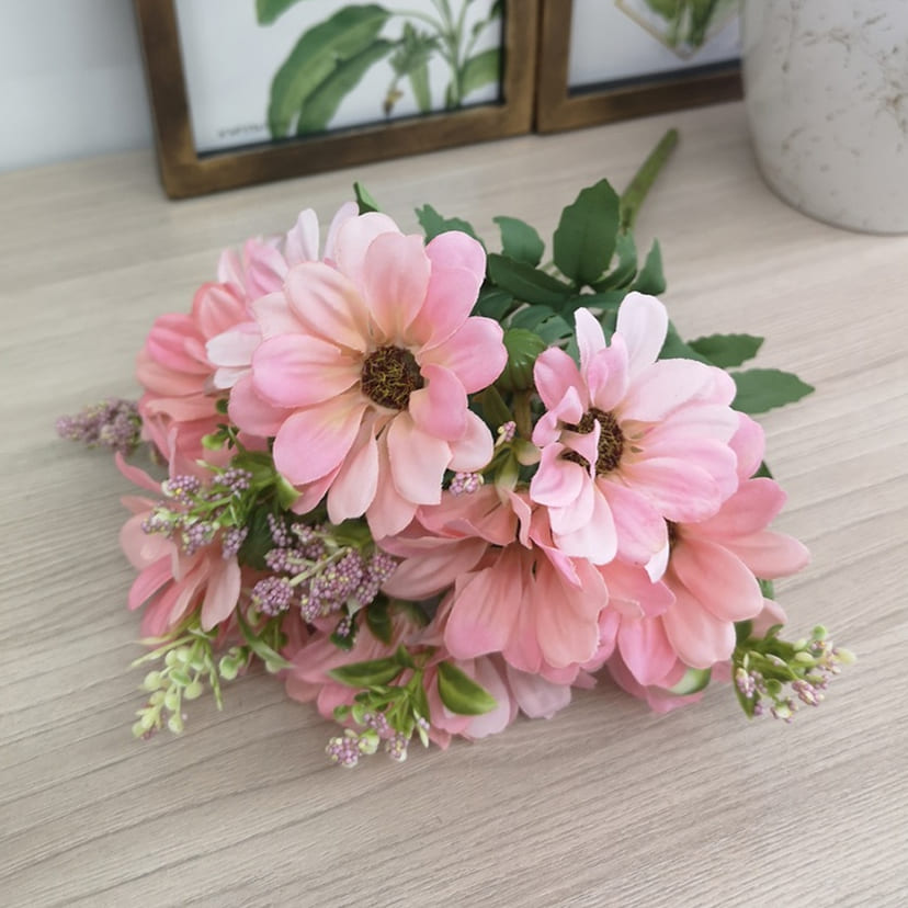 Искусственные цветы в Иваново | Цветы искусственные «Ромашки с бутонами», розовые, букет