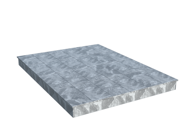 Площадки на могилу в Иваново | Площадка с вертикальной (15 см) мраморной облицовкой