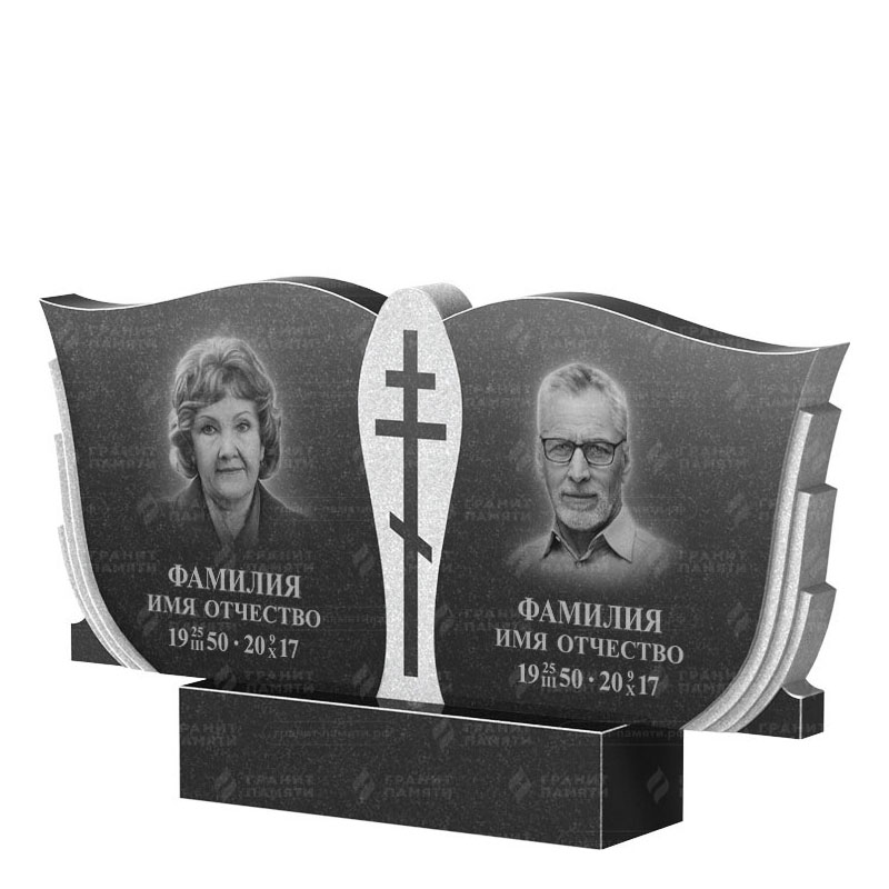 Памятники из гранита двойные в Иваново | Двойной гранитный памятник ФГ-136