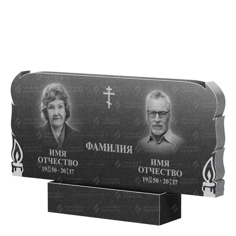 Памятники из гранита двойные в Иваново | Двойной гранитный памятник ФГ-133