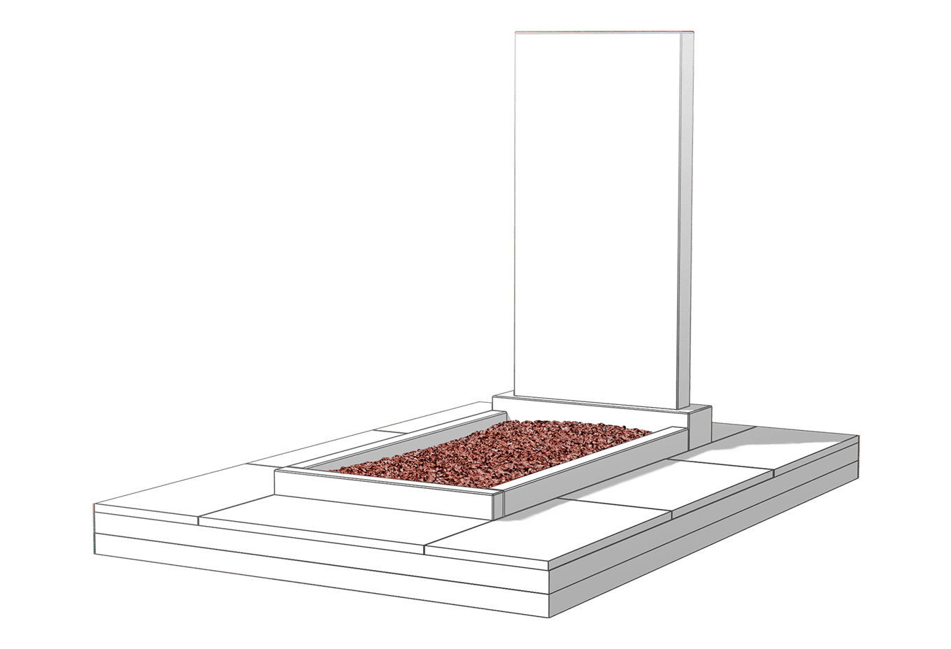Засыпка цветника камушками в Иваново