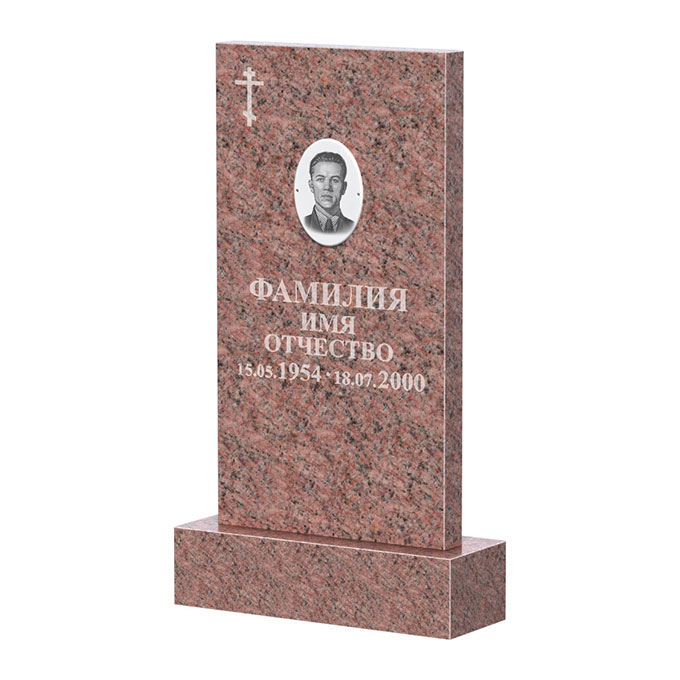 Памятники из цветного гранита в Иваново | Памятник из гранита Розалия Pink прямой