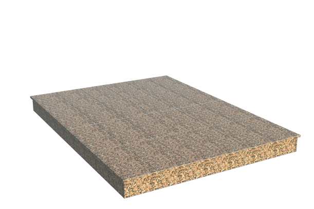 Площадки на могилу в Иваново | Площадка с вертикальной (15 см) облицовкой Южно-султаевским гранитом