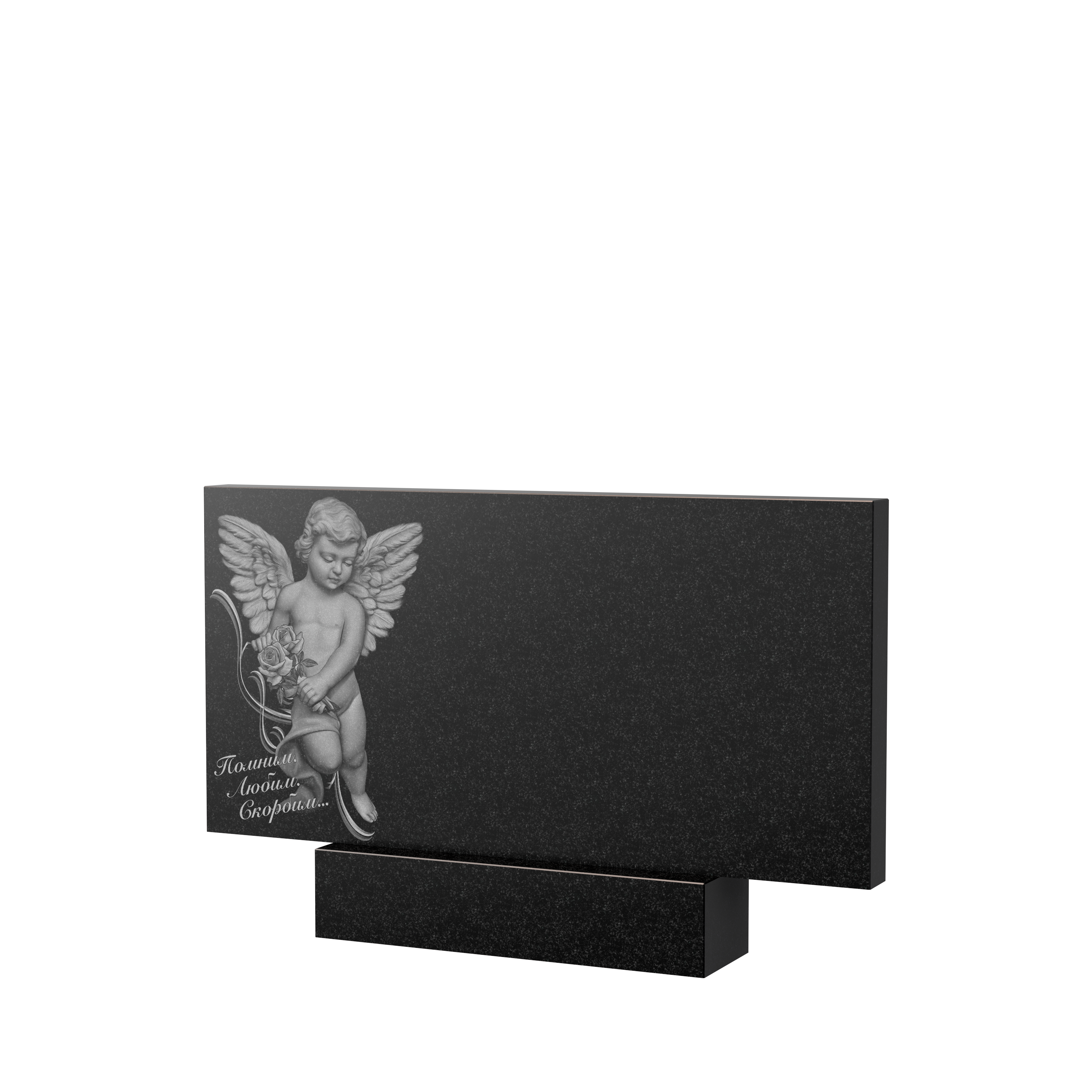 Художественное оформление памятника в Иваново | Художественное оформление на гранитную стелу, рисунок ГХО-008