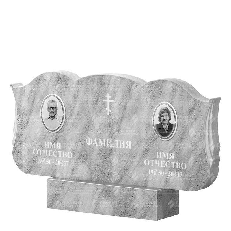 Памятники из мрамора в Иваново | Двойной мраморный памятник ФМ-261