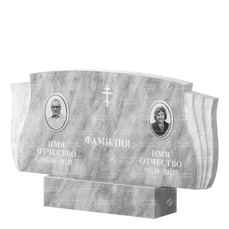 Памятники из мрамора в Иваново | Двойной мраморный памятник ФМ-264