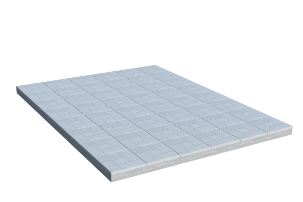 Площадки на могилу в Иваново | Площадка с тротуарной плиткой